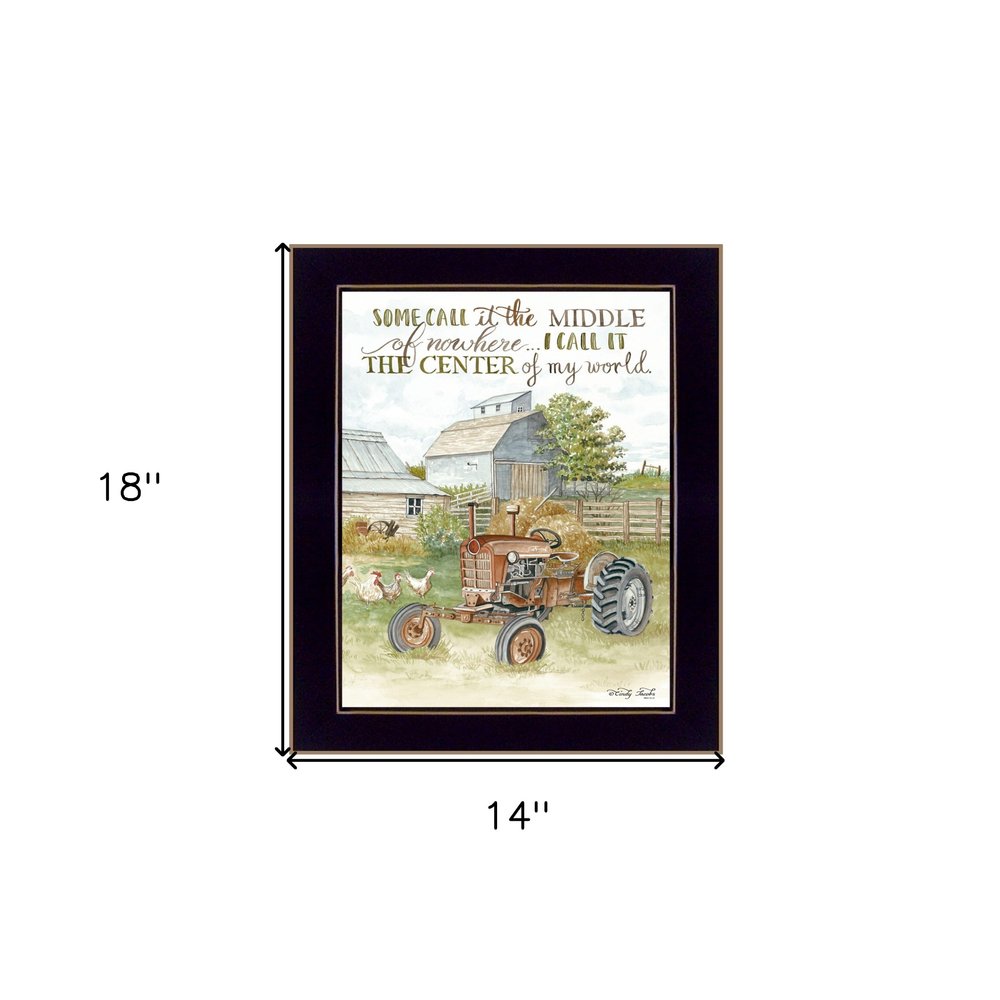 Center of My World Black Framed Print Wall Art — view 4