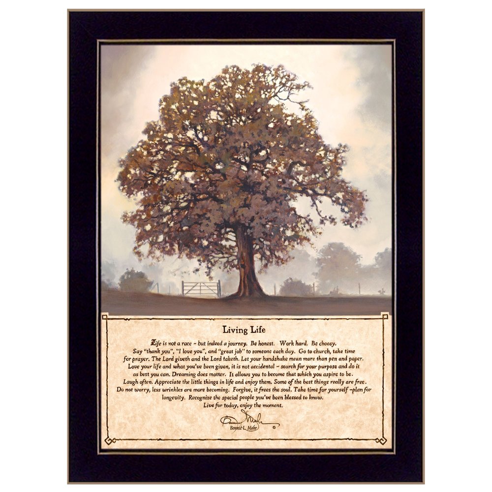 Living Life 4 Black Framed Print Wall Art — view 1