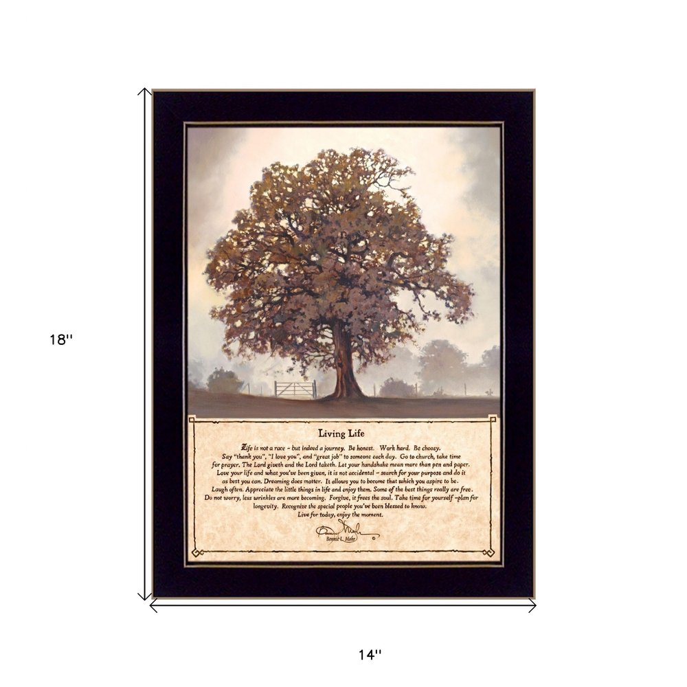Living Life 4 Black Framed Print Wall Art — view 4