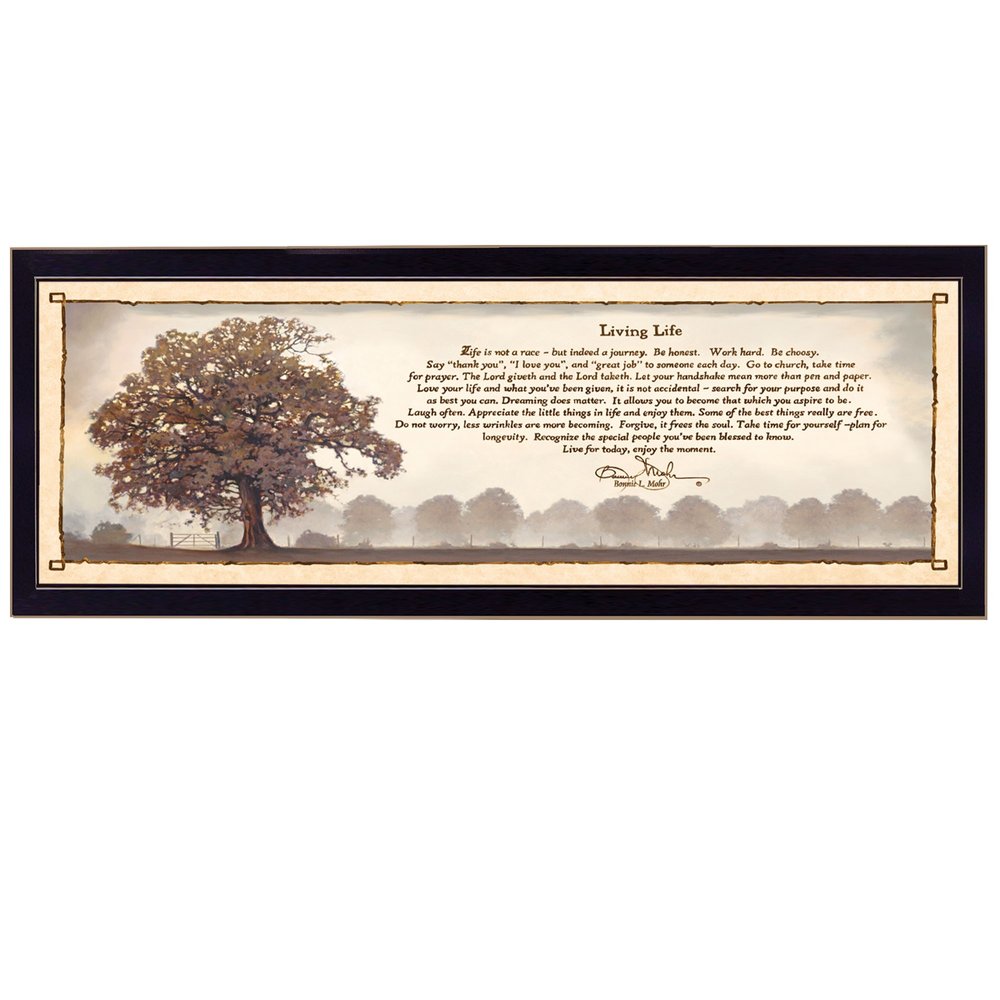 Living Life 9 Black Framed Print Wall Art — view 1