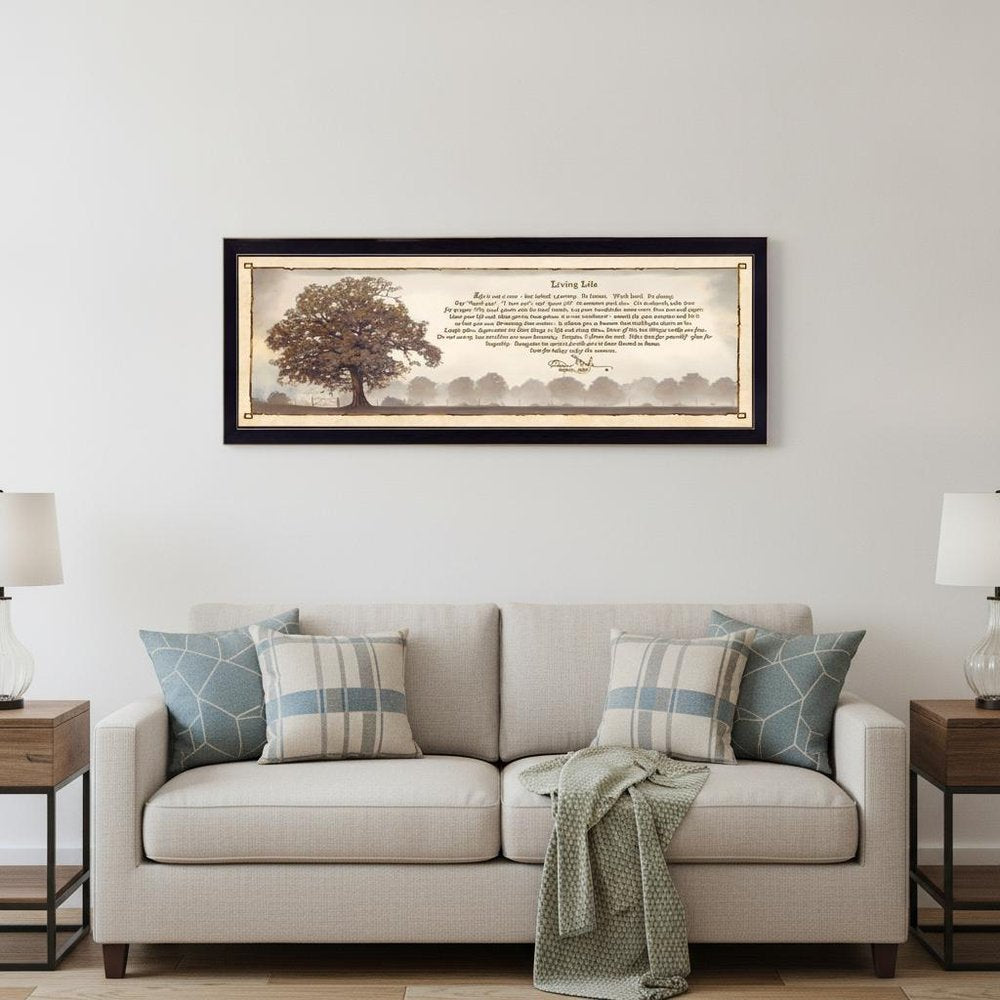 Living Life 9 Black Framed Print Wall Art — view 4