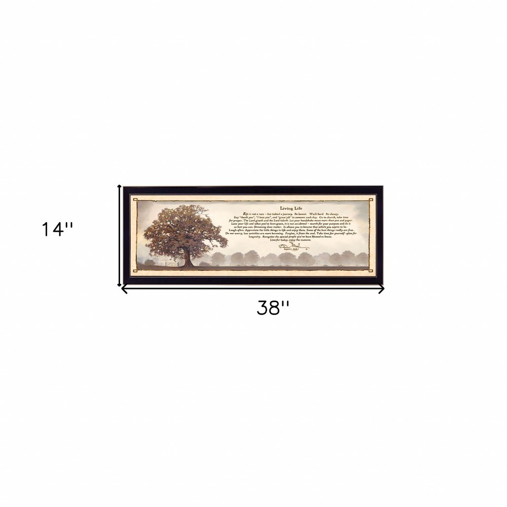 Living Life 9 Black Framed Print Wall Art — view 3