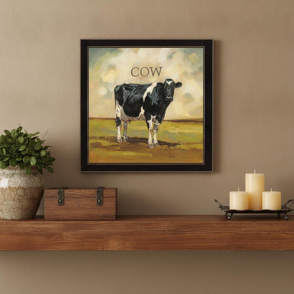Colby the Cow Black Framed Print Wall Art — view 5