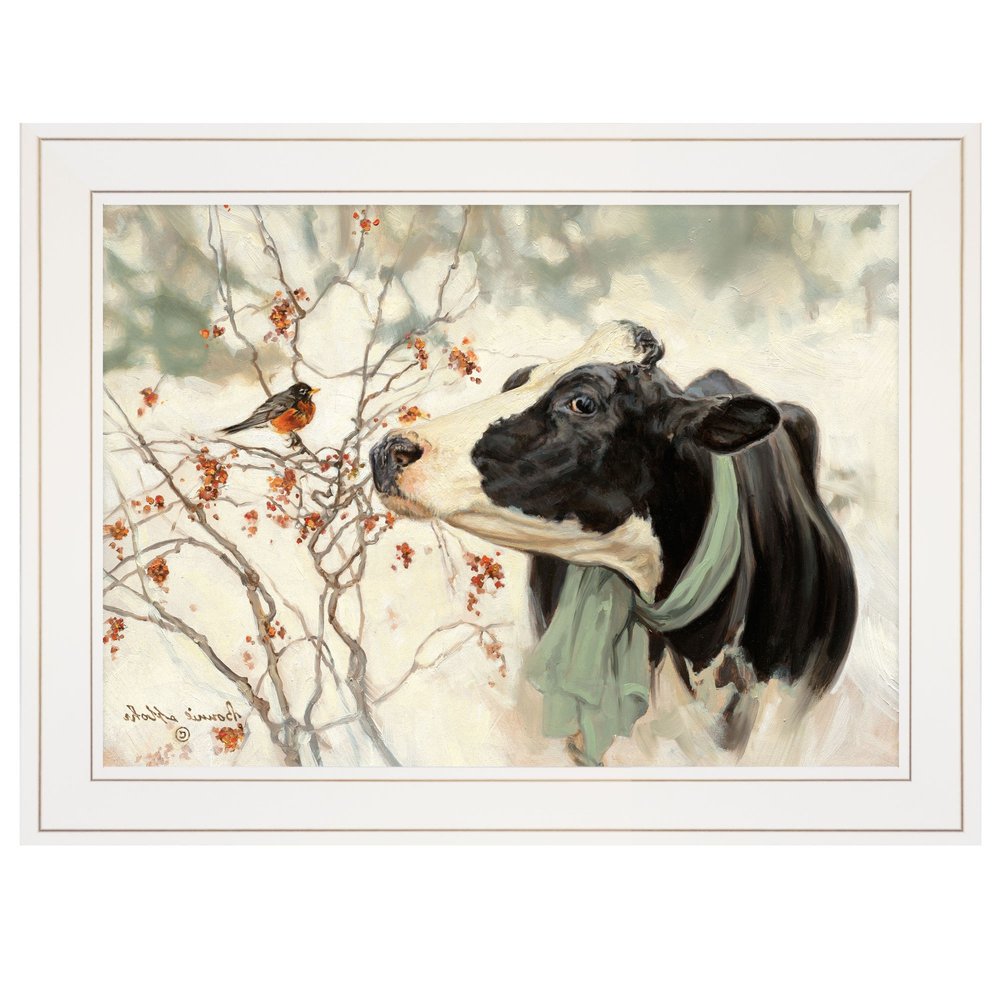 The Winter Robin 3 White Framed Print Wall Art — view 3
