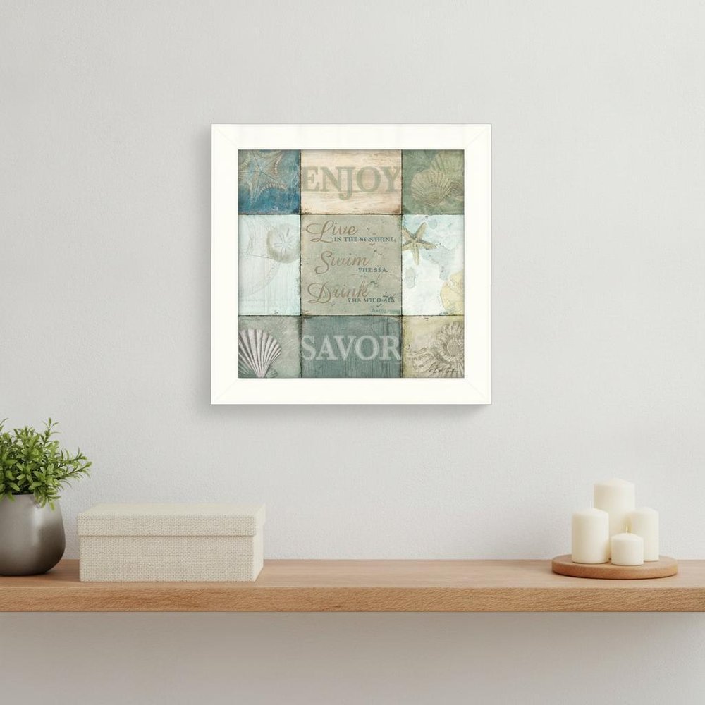 Live in the Sunshine 1 White Framed Print Wall Art — view 5