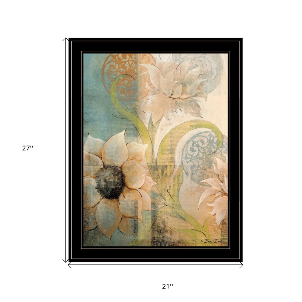 Meandering Flowers I 2 Black Framed Print Wall Art — view 4