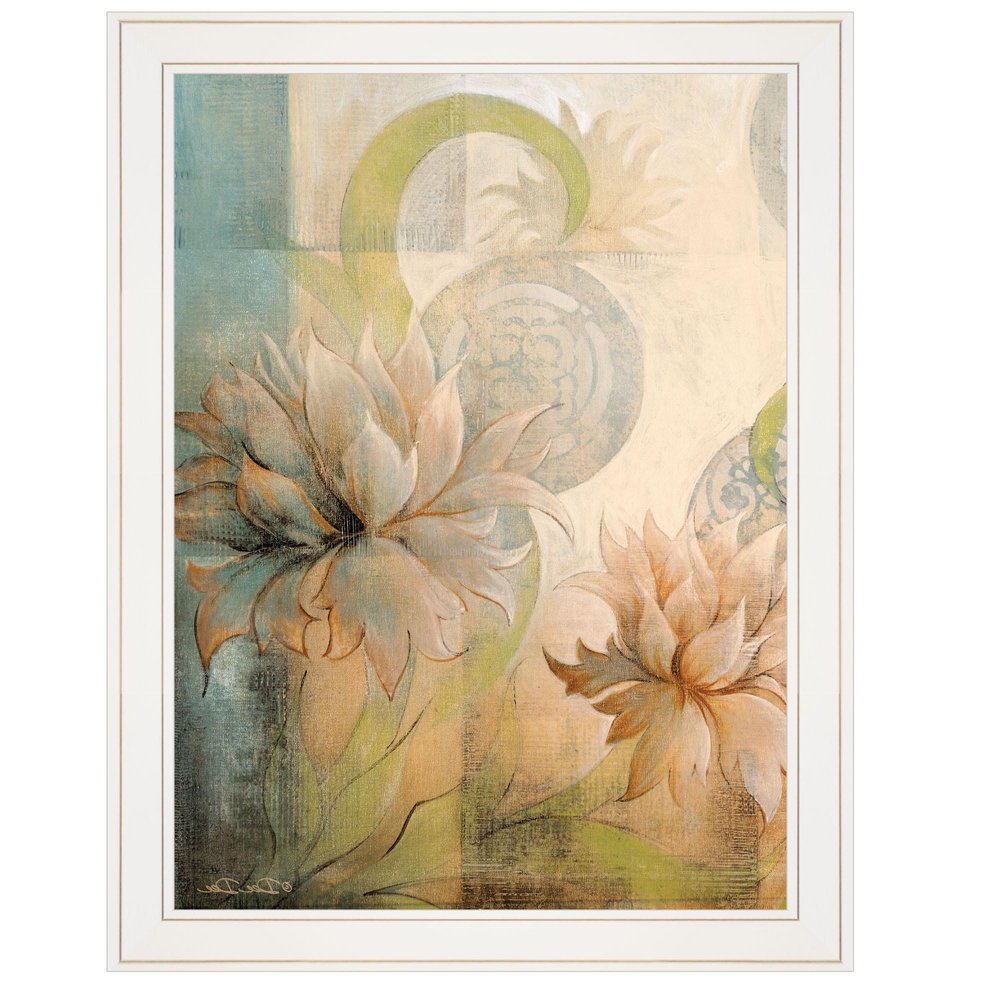 Meandering Flowers II 1 White Framed Print Wall Art HomeRoots