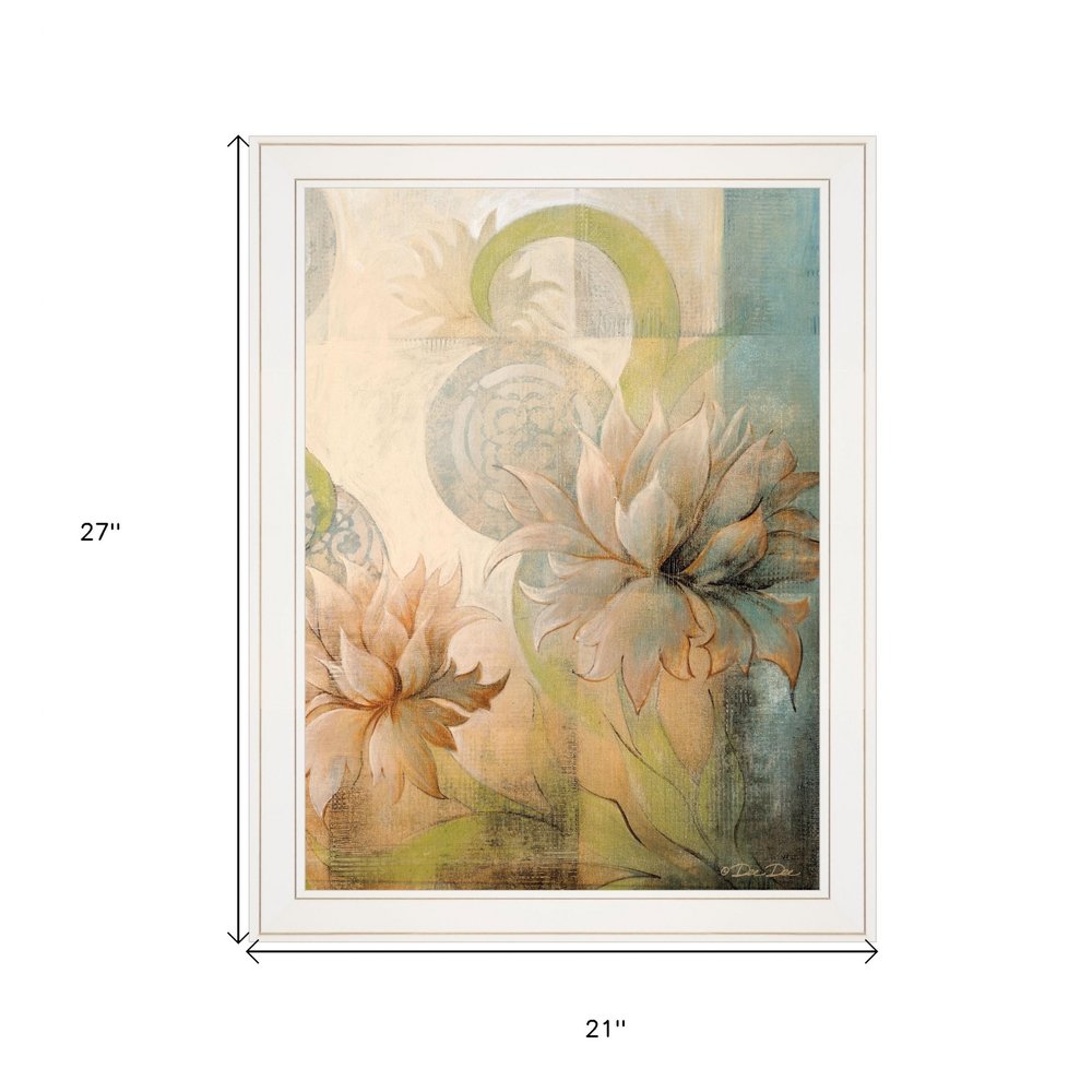 Meandering Flowers II 1 White Framed Print Wall Art — view 5