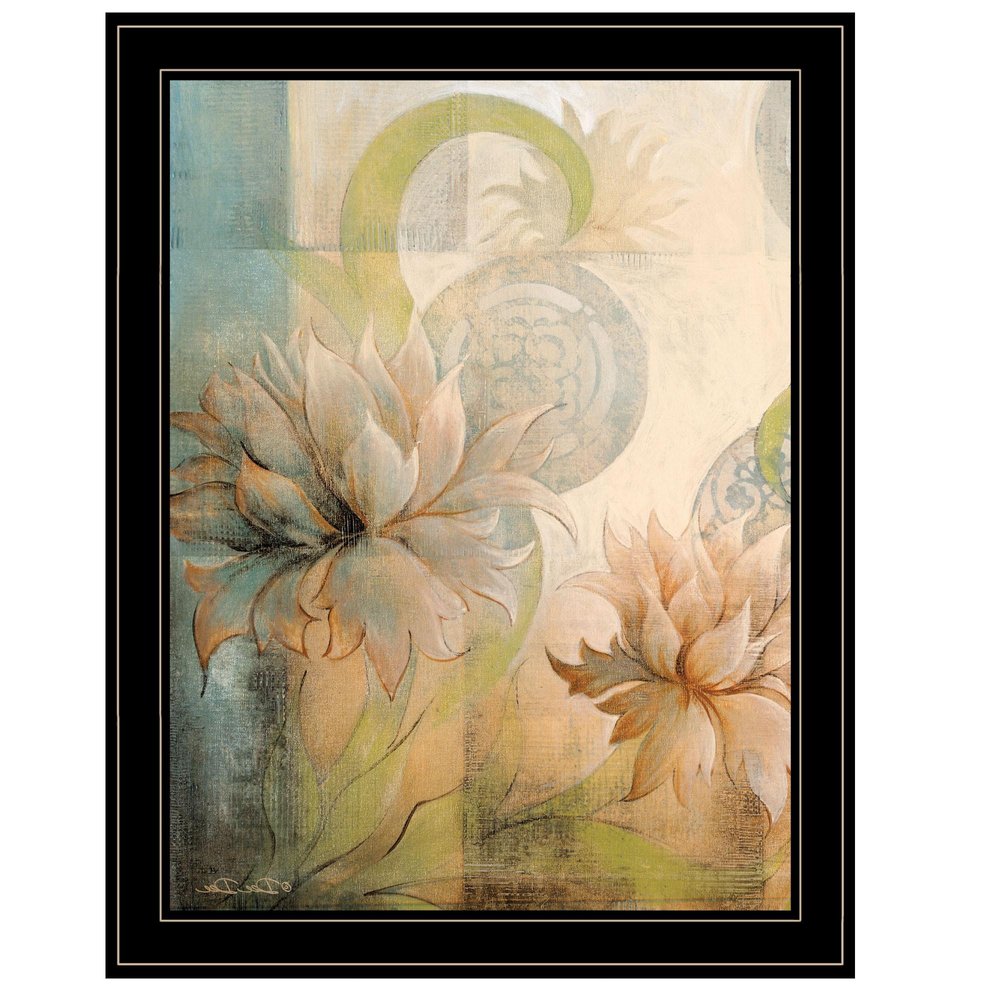 Meandering Flowers II 2 Black Framed Print Wall Art — view 3