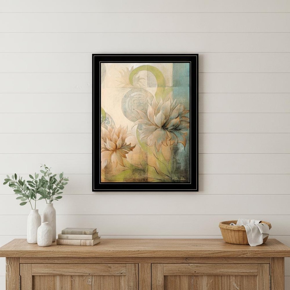 Meandering Flowers II 2 Black Framed Print Wall Art — view 5