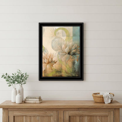 Meandering Flowers II 2 Black Framed Print Wall Art