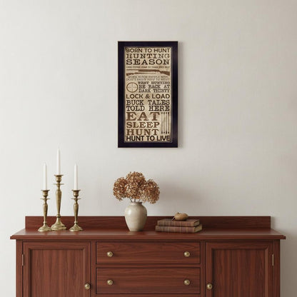 Hunting Season Black Framed Print Wall Art