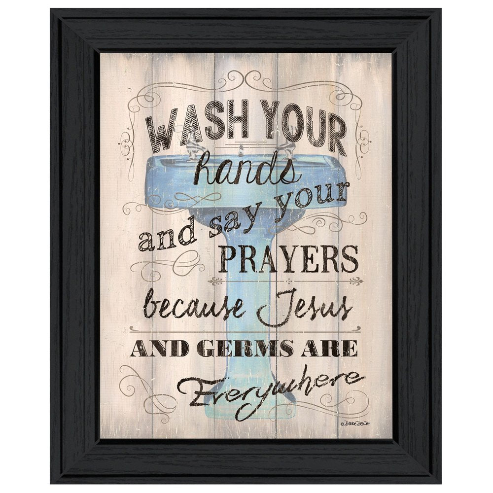 Bathroom Humor 2 Black Framed Print Bathroom Wall Art — view 1