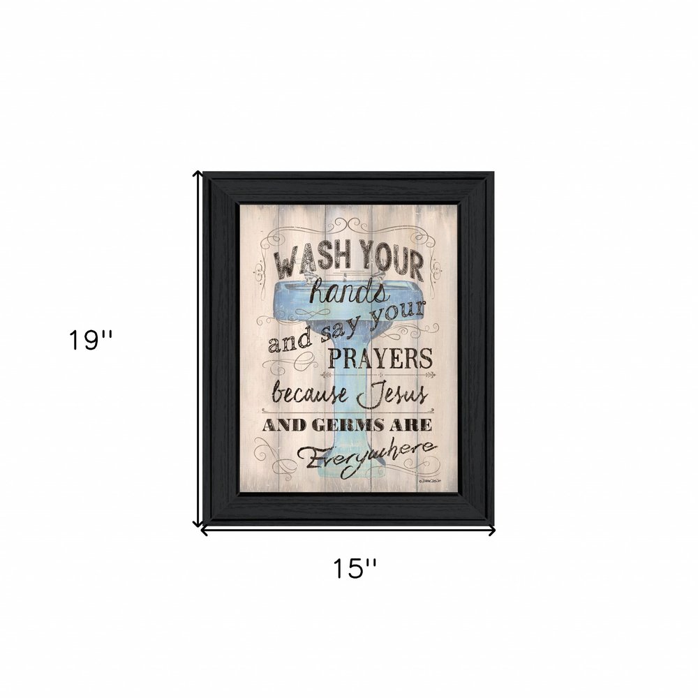 Bathroom Humor 2 Black Framed Print Bathroom Wall Art — view 3