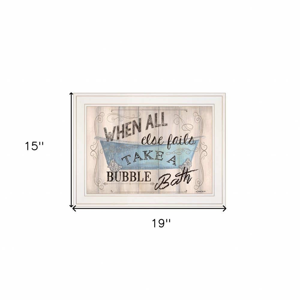 Bathroom Humor 3 White Framed Print Bathroom Wall Art — view 2