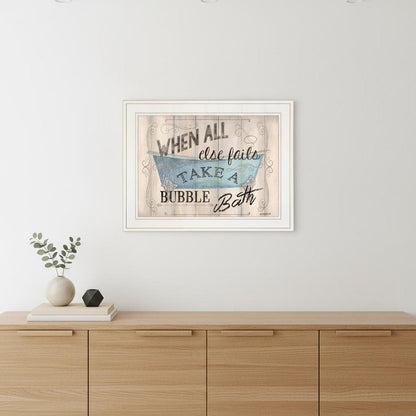 Bathroom Humor 3 White Framed Print Bathroom Wall Art