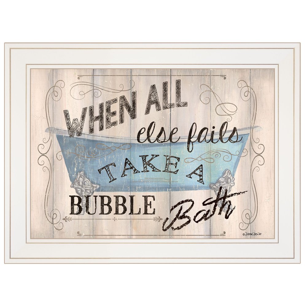 Bathroom Humor 3 White Framed Print Bathroom Wall Art — view 3