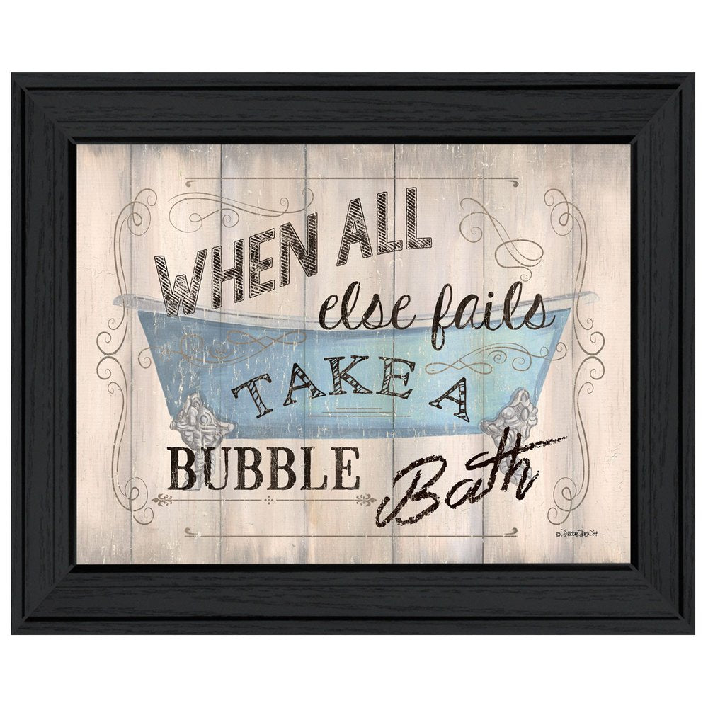 Bathroom Humor 4 Black Framed Print Bathroom Wall Art — view 1