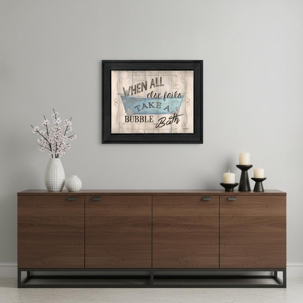 Bathroom Humor 4 Black Framed Print Bathroom Wall Art — view 4