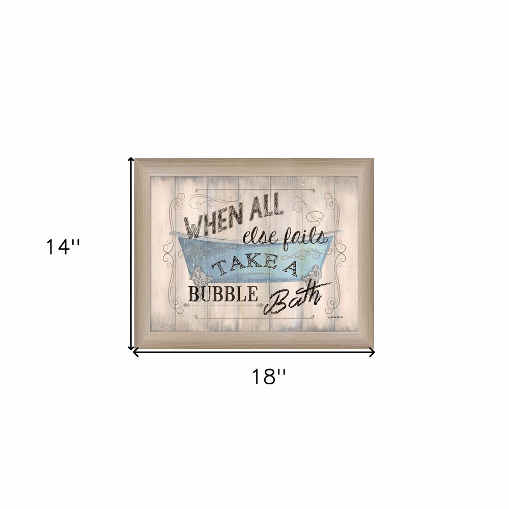 Take a Bubble Bath 1 Brown Framed Print Bathroom Wall Art — view 4
