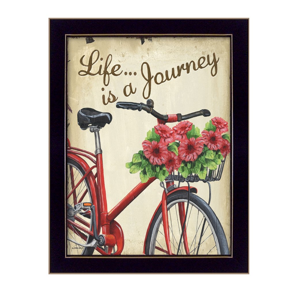 Life is a Journey 1 Black Framed Print Wall Art — view 1