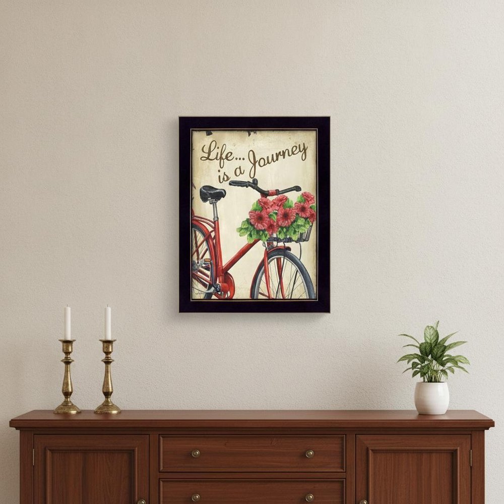 Life is a Journey 1 Black Framed Print Wall Art — view 3
