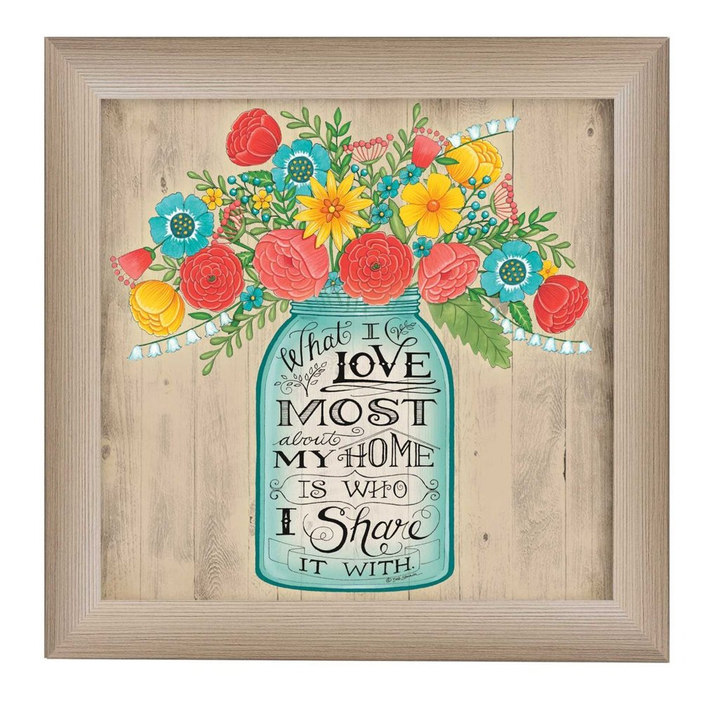 What I Love Most 1 Brown Framed Print Wall Art — view 1