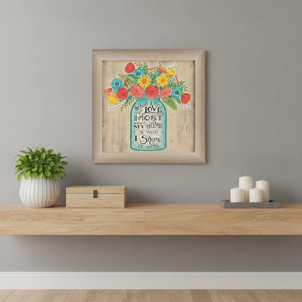 What I Love Most 1 Brown Framed Print Wall Art — view 4