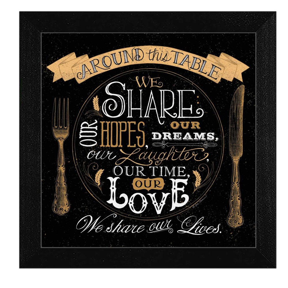 Around this Table Black Framed Print Wall Art — view 1