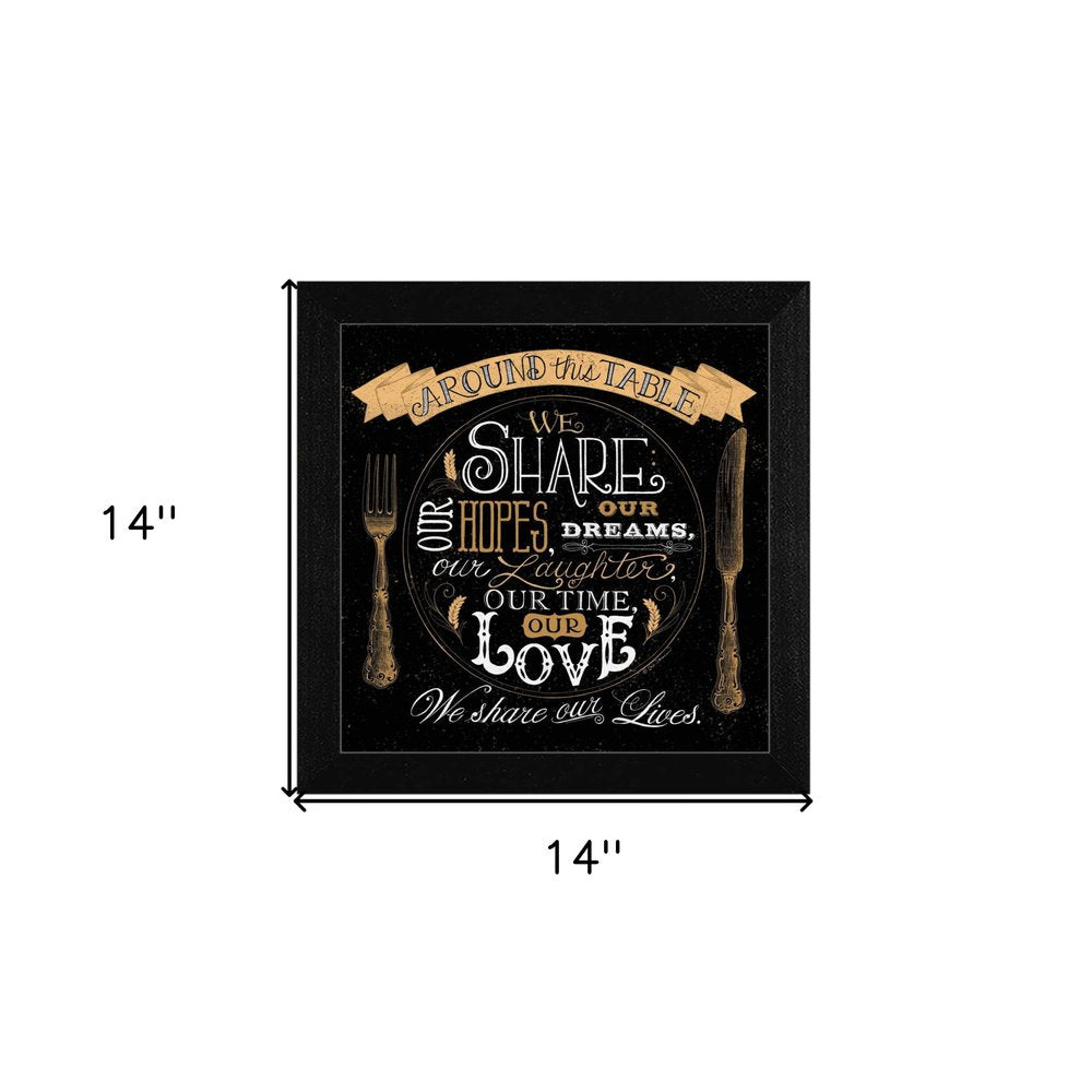 Around this Table Black Framed Print Wall Art — view 4
