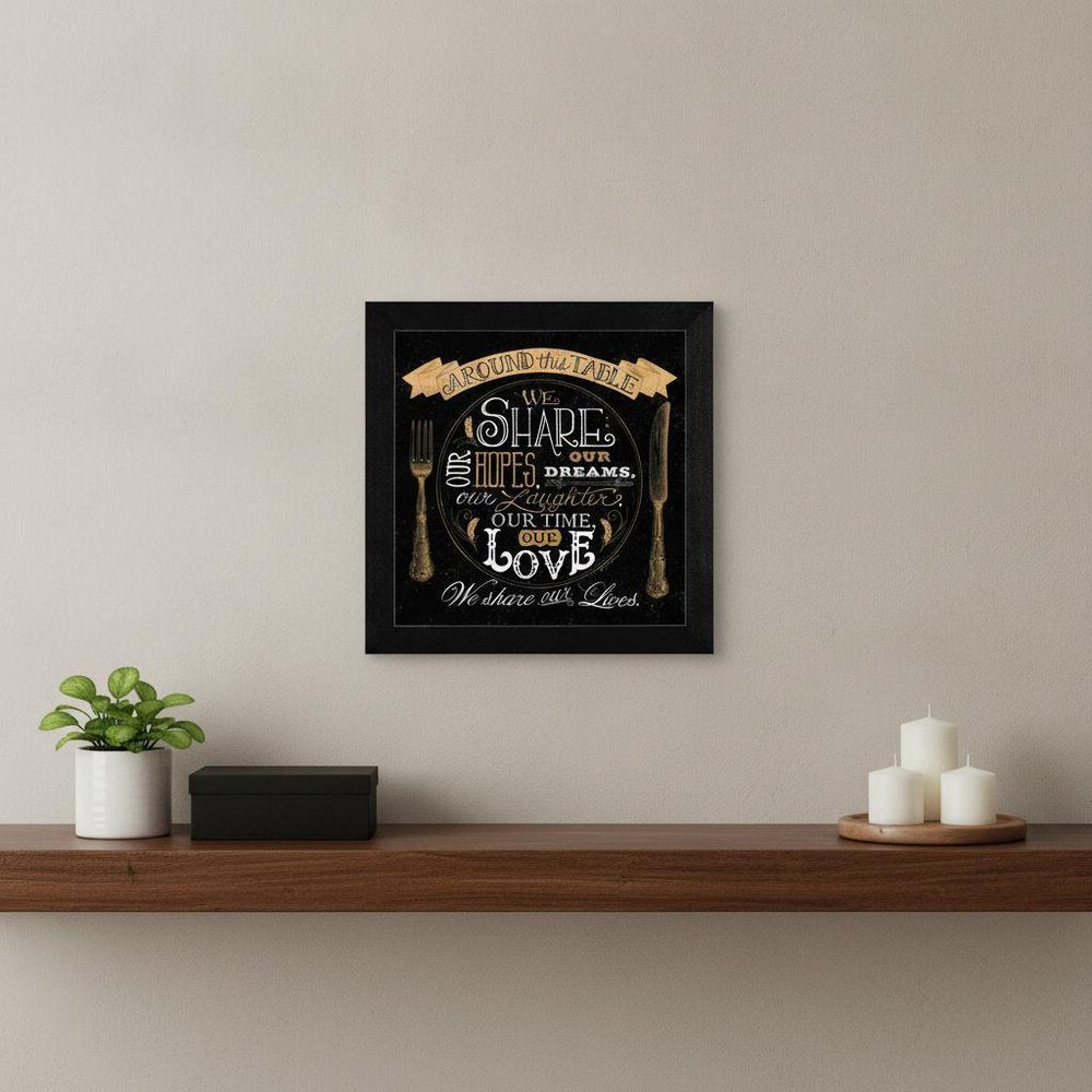 Around this Table Black Framed Print Wall Art — view 5