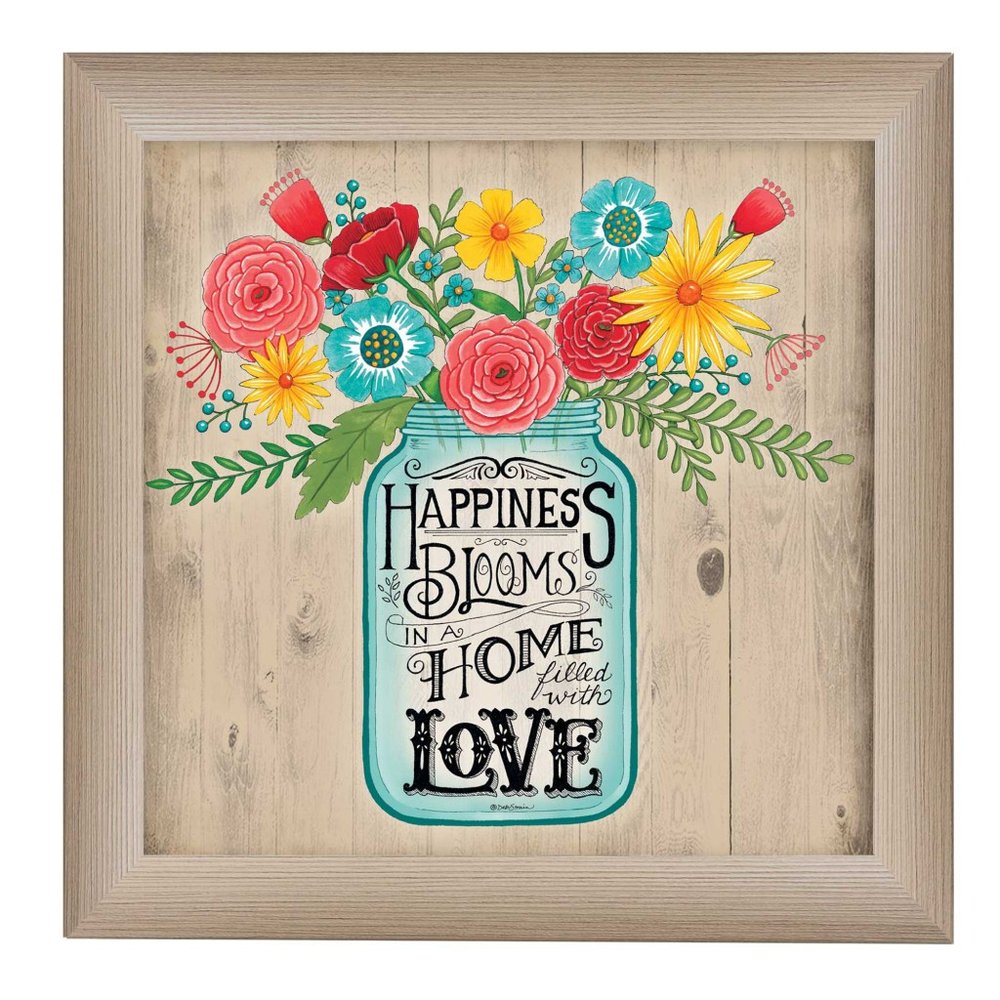 Home Filled with Love Brown Framed Print Wall Art — view 1