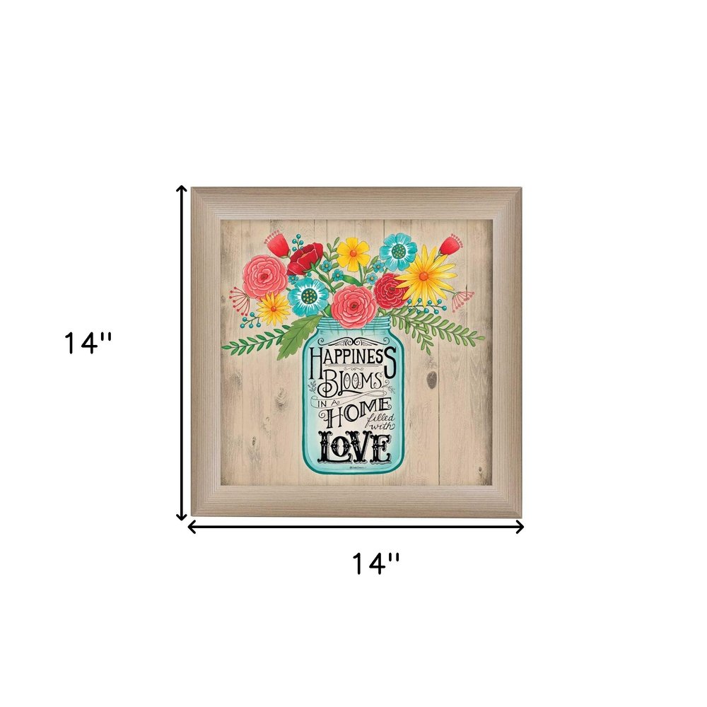 Home Filled with Love Brown Framed Print Wall Art — view 3