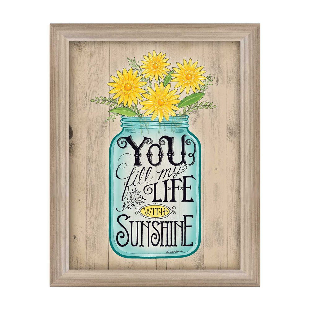 Sunshine 3 Brown Framed Print Wall Art — view 1