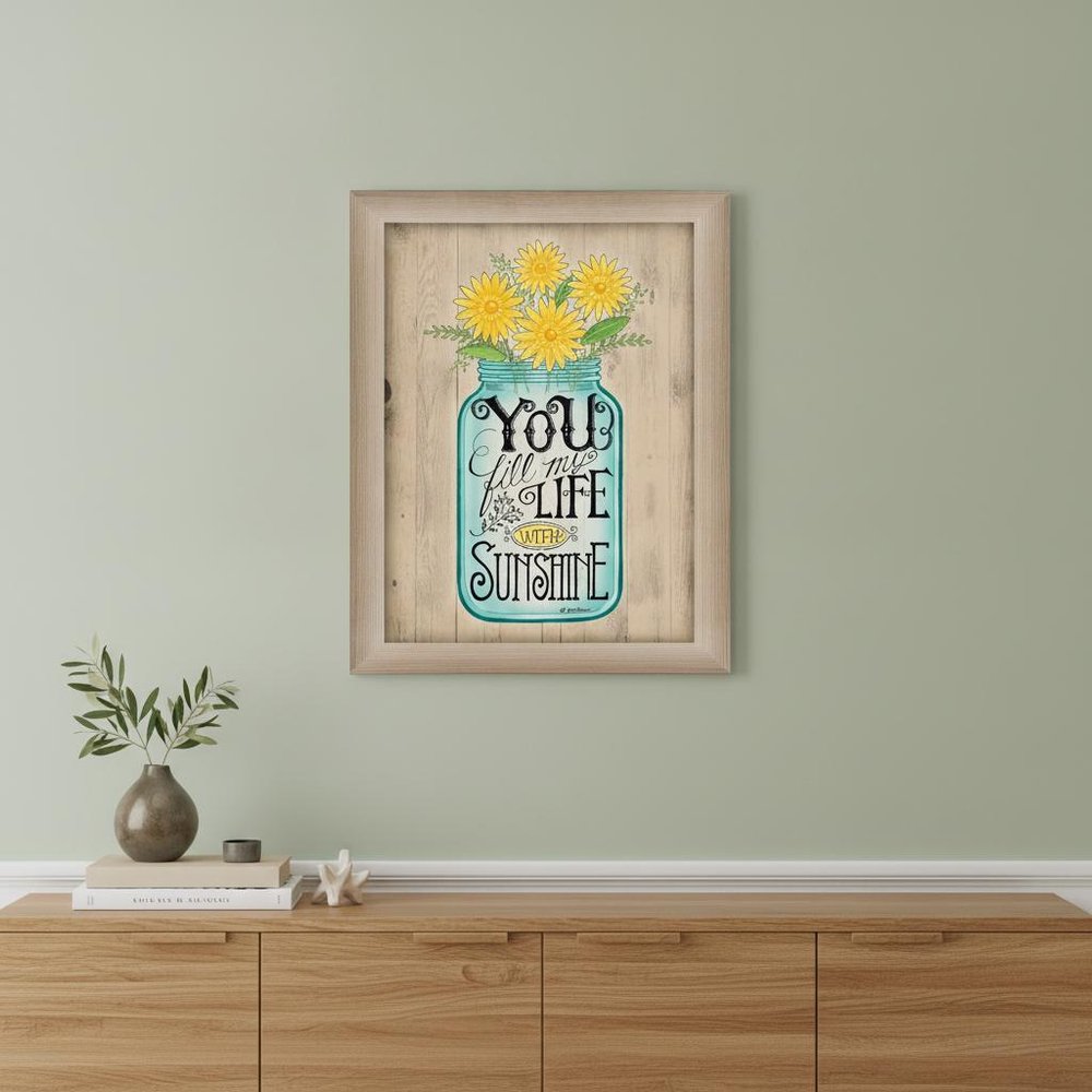 Sunshine 3 Brown Framed Print Wall Art — view 4