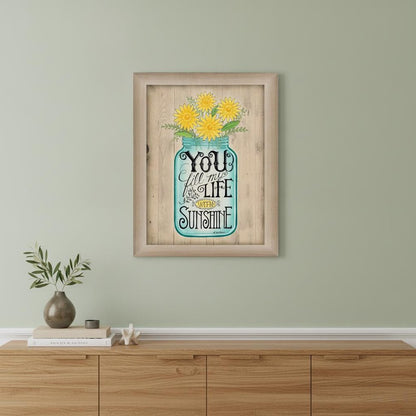 Sunshine 3 Brown Framed Print Wall Art