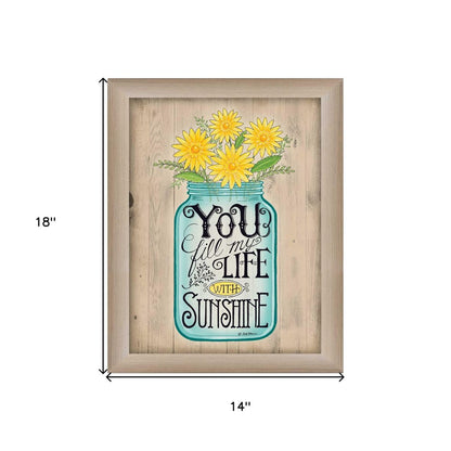 Sunshine 3 Brown Framed Print Wall Art