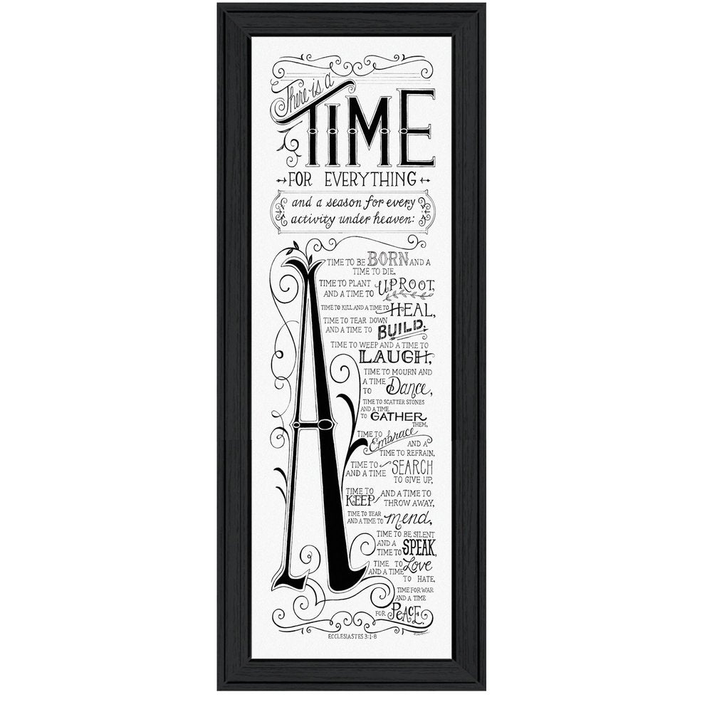 Time for Everything Black Framed Print Wall Art — view 1
