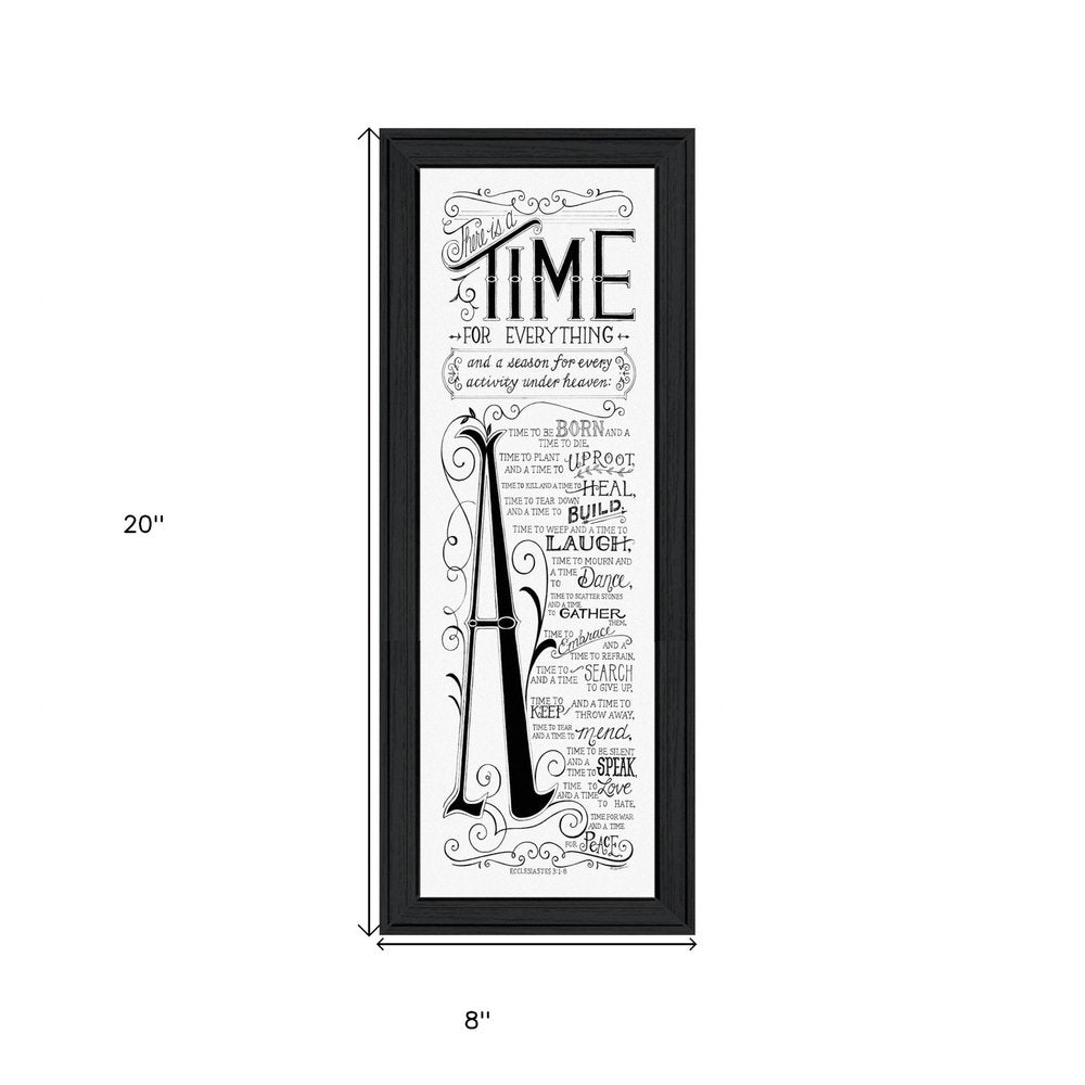 Time for Everything Black Framed Print Wall Art — view 3