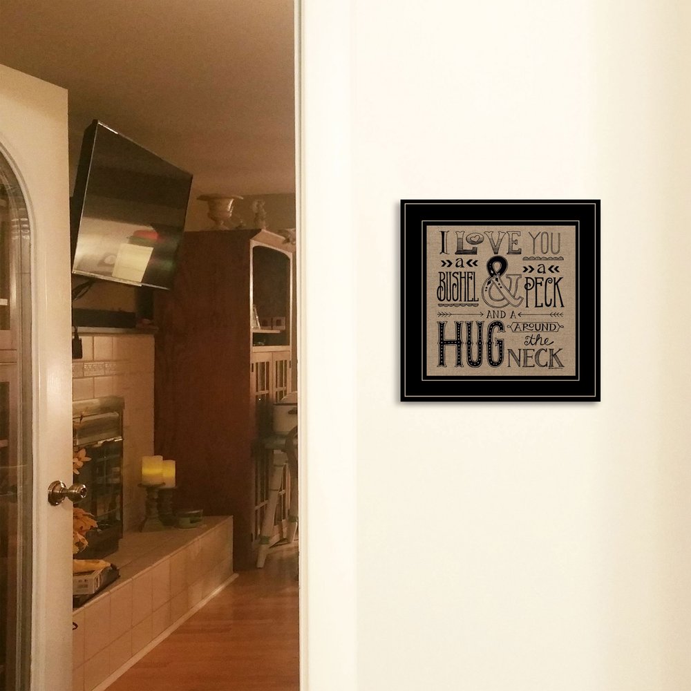 Hugs Around the Neck 2 Black Framed Print Wall Art — view 2