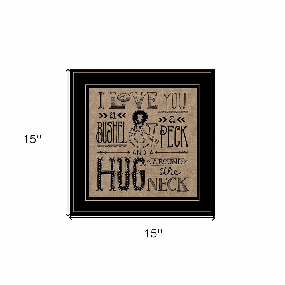 Hugs Around the Neck 2 Black Framed Print Wall Art — view 3