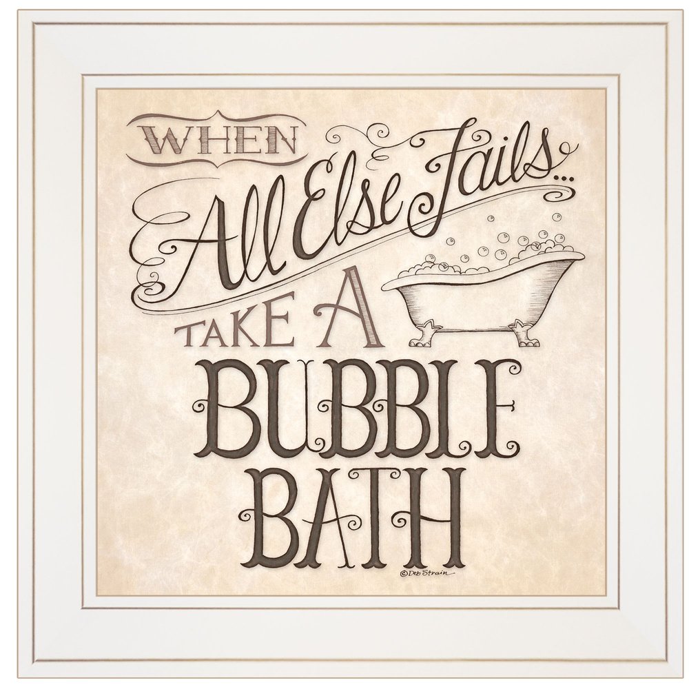 When All Else Fails 2 White Framed Print Bathroom Wall Art — view 1