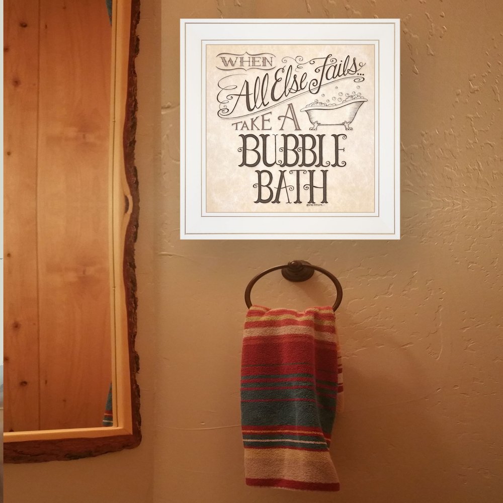When All Else Fails 2 White Framed Print Bathroom Wall Art — view 2