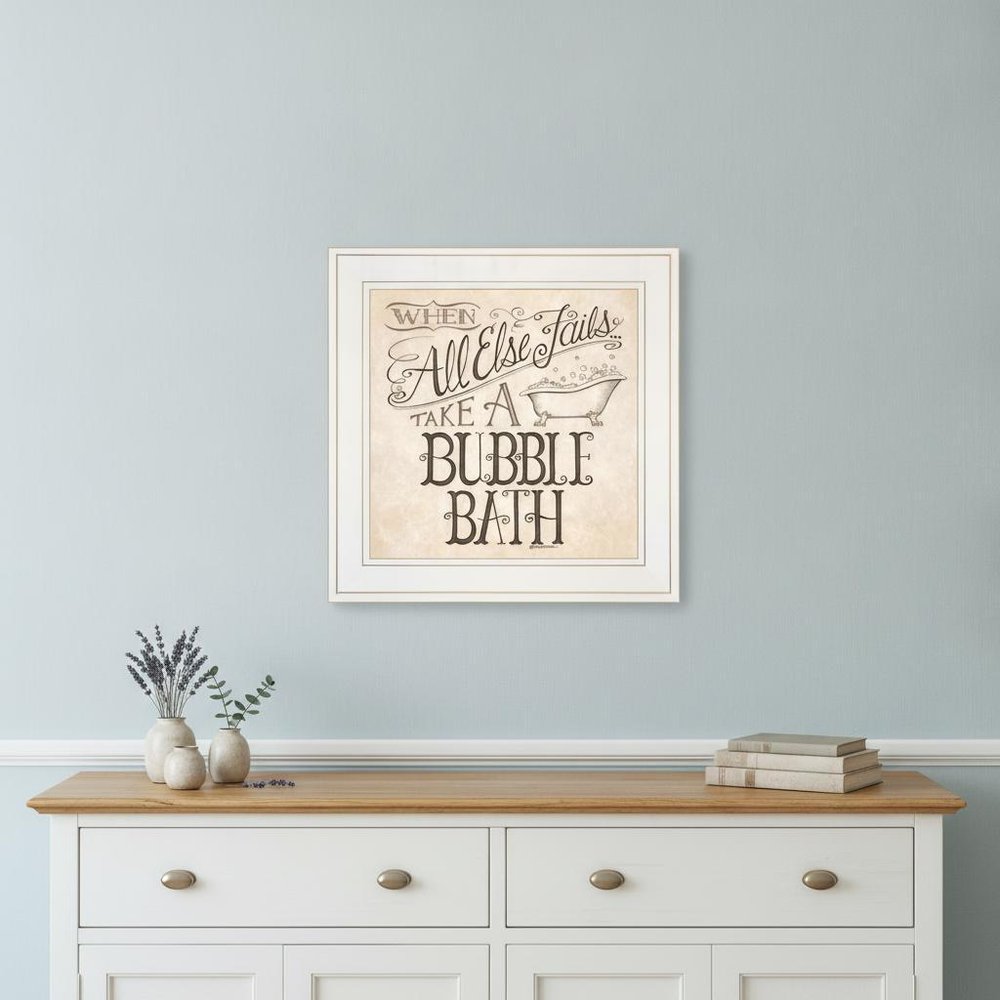 When All Else Fails 2 White Framed Print Bathroom Wall Art — view 5