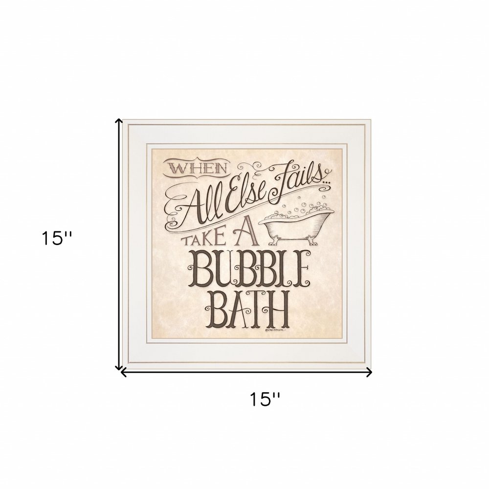 When All Else Fails 2 White Framed Print Bathroom Wall Art — view 4