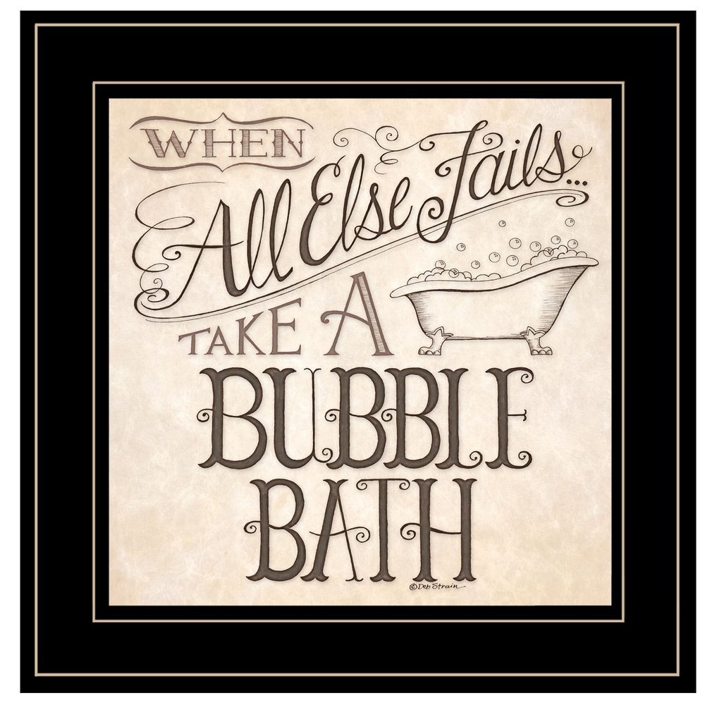 When All Else Fails 3 Black Framed Print Bathroom Wall Art — view 1