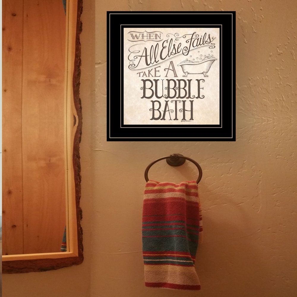 When All Else Fails 3 Black Framed Print Bathroom Wall Art — view 2