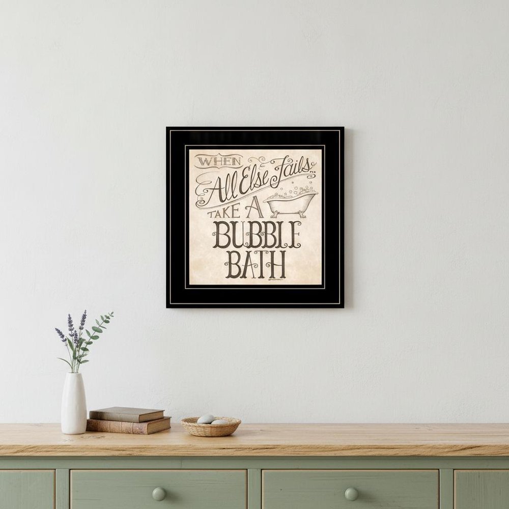 When All Else Fails 3 Black Framed Print Bathroom Wall Art — view 5