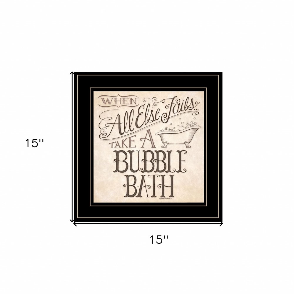 When All Else Fails 3 Black Framed Print Bathroom Wall Art — view 4