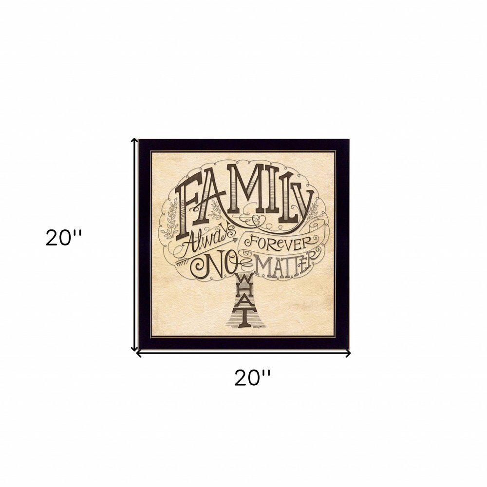 Family Always and Forever Black Framed Print Wall Art — view 3